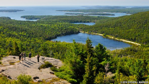 View from the summit of Bald Peak in Acadia National Park