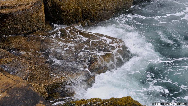 Waves on the rocks at Schoodic Point on the Schoodic Peninsula, Acadia National Park