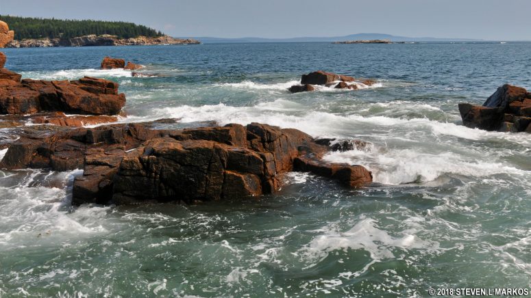 Waves on the rocks near Thunder Hole in Acadia National Park