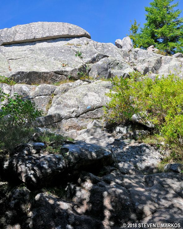 Ascent up Parkman Mountain on the Parkman Mountain Trail, Acadia National Park