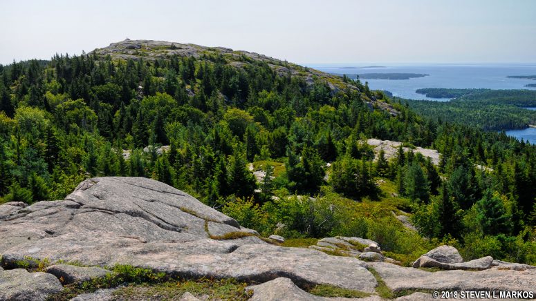 View of Bald Peak from the top of Parkman Mountain, Acadia National Park