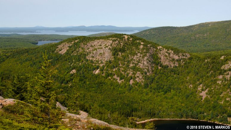 View of the South Bubble from Acadia National Park's Penobscot Mountain
