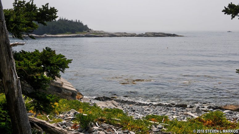View of Western Ear from the Western Head Trail on Isle au Haut in Acadia National Park