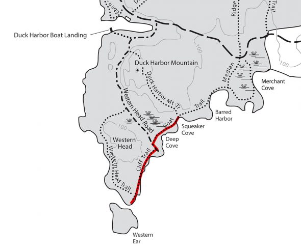 Cliff and Goat Trail map (click to enlarge)