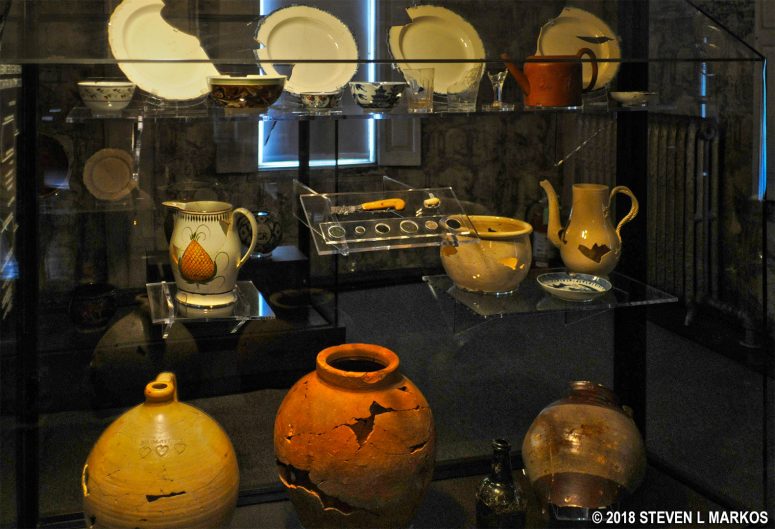 Dishes and pots found in the 1970s excavation of the Narbonne House yard
