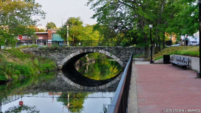 Walk along the Western Canal in Lowell, Massachusetts