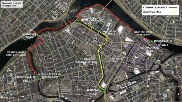 Riverwalk Ramble and Heritage Hike map (click to enlarge)