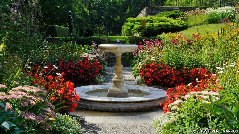 Italian fountain installed in the Billings' garden in 1899, Marsh-Billing-Rockefeller National Historical Park