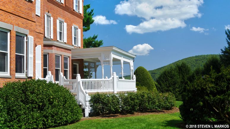 Front porch of the Billings Mansion, Marsh-Billing-Rockefeller National Historical Park
