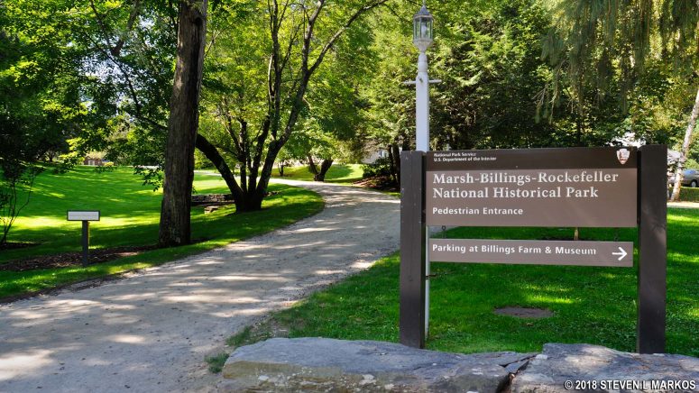 Entrance to Marsh-Billings-Rockefeller National Historical Park