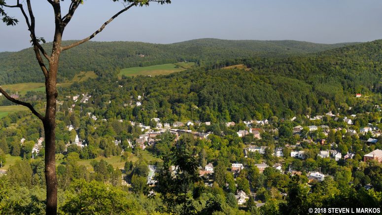 View of Woodstock, Vermont, from the South Peak of Mount Tom in Billings Park