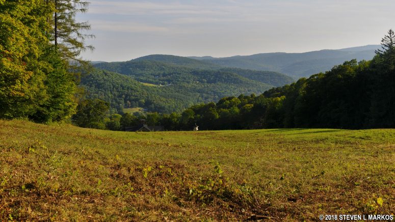 View of the mountains from Mount Tom Road near French Lot, Marsh-Billings-Rockefeller National Historical Park