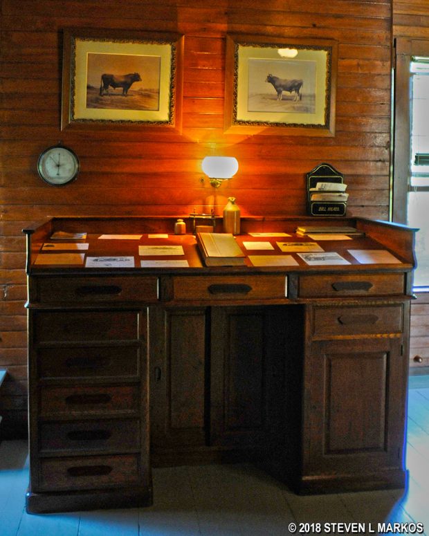 Original desk of George Aitken in the 1890 Farm Manager's House at the Billings Farm and Museum in Woodstock, Vermont