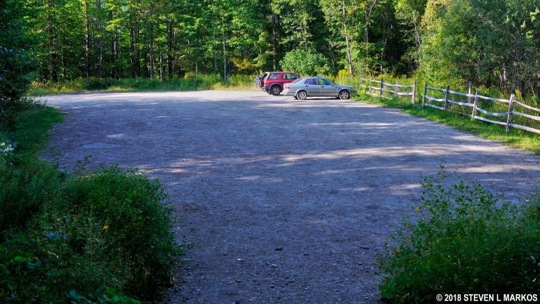 Parking lot on Prosper Road, Marsh-Billings-Rockefeller National Historical Park