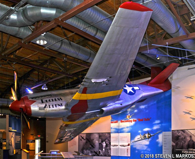 P-51 replica on display in Hangar 2