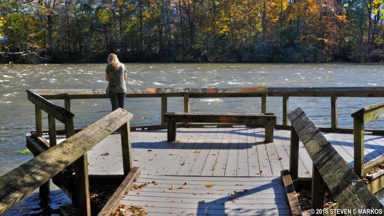 Observation platform at the Jones Bridge Unit of the Chattahoochee River National Recreation Area
