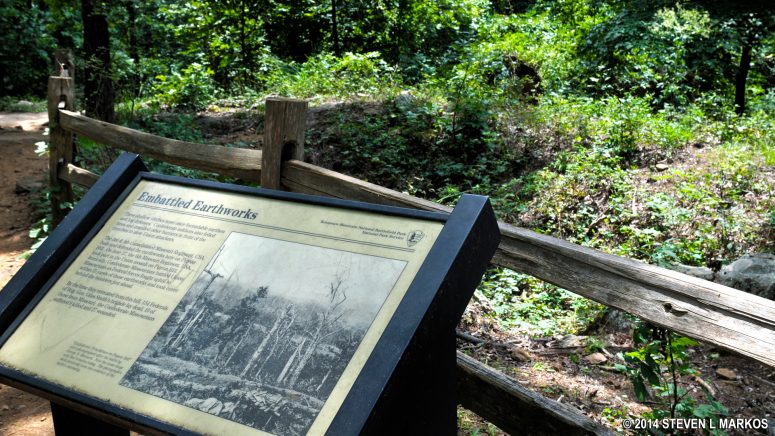 Remnants of Confederate earthworks on Pigeon Hill, Kennesaw Mountain National Battlefield Park
