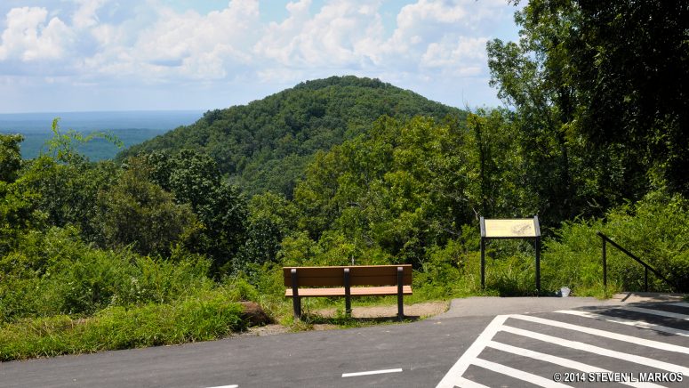 View of Little Kennesaw Mountain from an observation point on Kennesaw Mountain Drive, Kennesaw Mountain National Battlefield Park