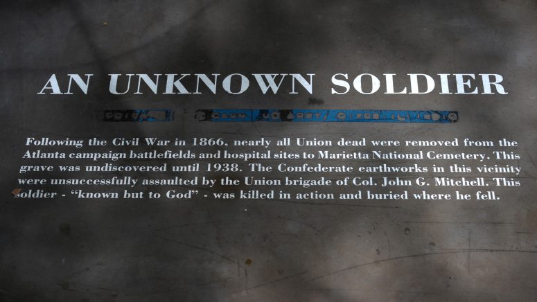 Information panel at the grave of the Unknown Soldier