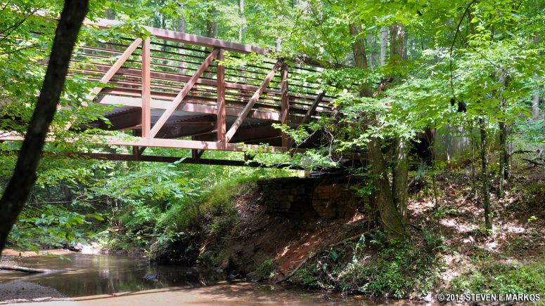 Bridge across Noses Creek at Kennesaw Mountain National Battlefield Park