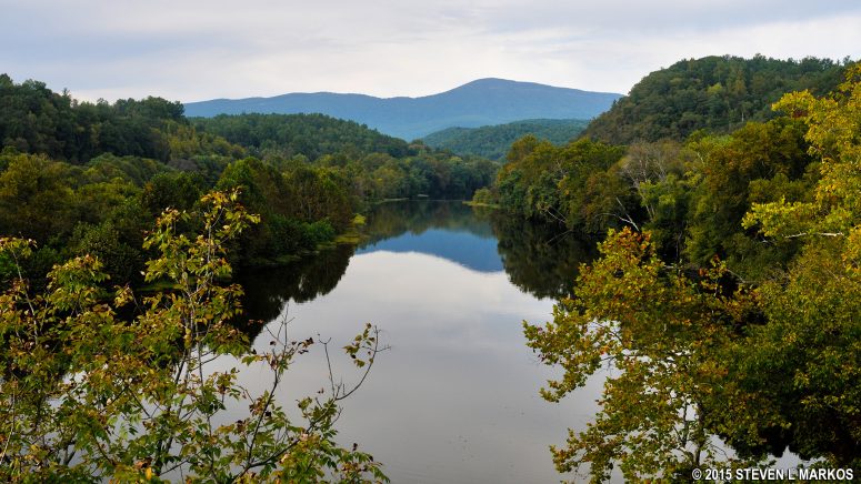 View of the James River from the Trail of the Trees observation deck, Blue Ridge Parkway
