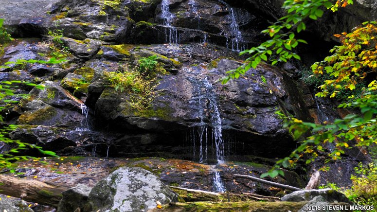 Cascades at Apple Orchard Falls at Sunset Field on the Blue Ridge Parkway