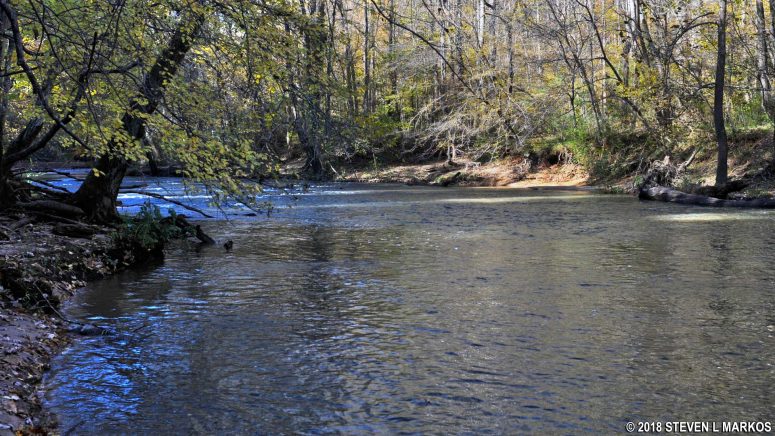 Big Creek near intersection AL 8 on the Allenbrook Trail in the Vickery Creek unit of Chattahoochee River National Recreation Area