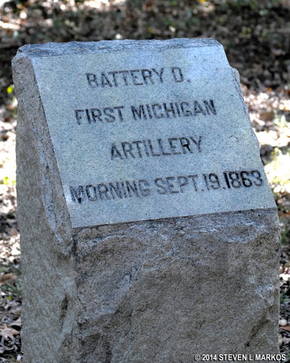 First Michigan Artillery Monument at the Chickamauga Unit of Chickamauga and Chattanooga National Military Park
