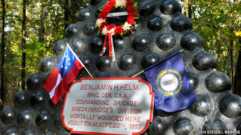 Memorial to General Benjamin Helm, brother-in-law of President Lincoln, Chickamauga Unit of Chickamauga and Chattanooga National Military Park