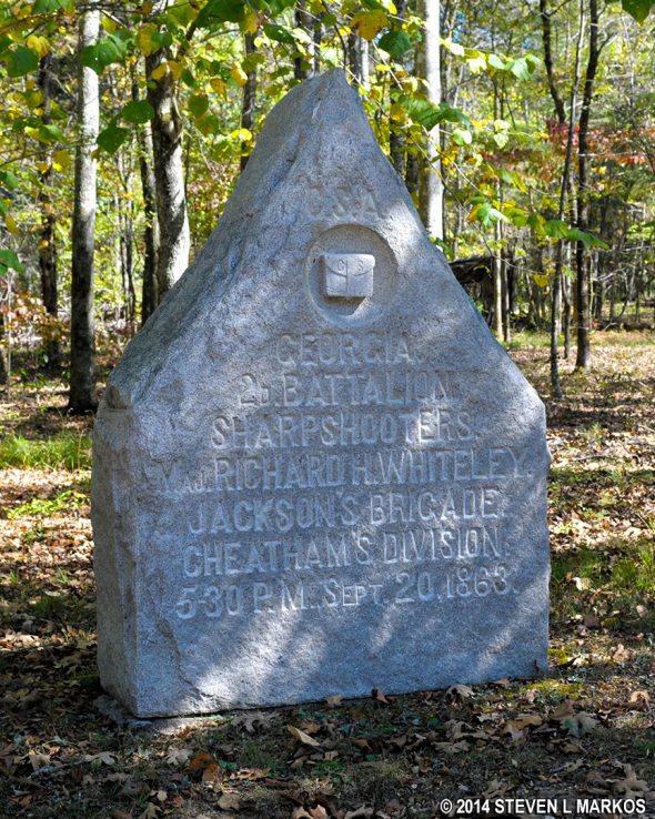 One of many Georgia troop monuments at the Chickamauga Battlefield, Chickamauga and Chattanooga National Military Park