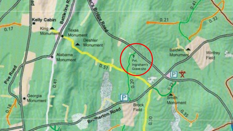 Ingraham Grave Map (click to enlarge)