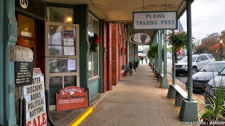 Shops of downtown Plains, Georgia
