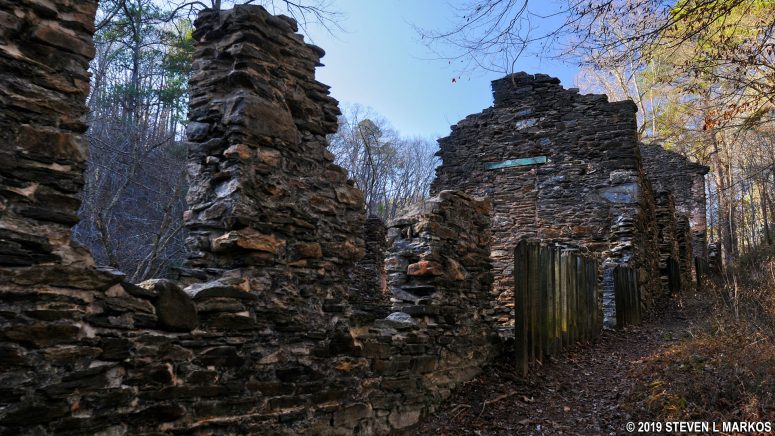 Marietta Paper Mill ruins on the east side of Sope Creek