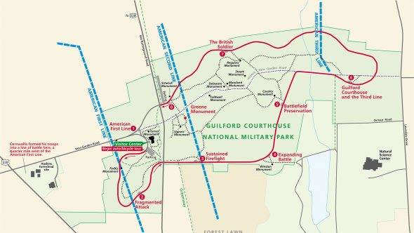 Guilford Courthouse National Military Park Map (click to enlarge)