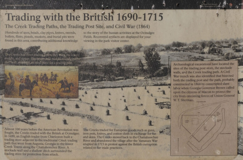 Information panel at the Trading Post Site