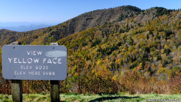 Yellow Face View on the Blue Ridge Parkway