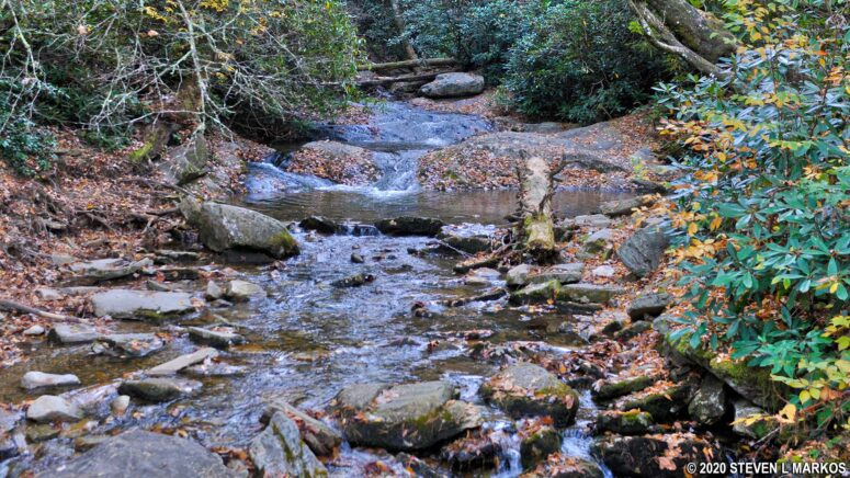 Dugger's Creek near the Blue Ridge Parkway's Linville Falls Visitor Center parking lot