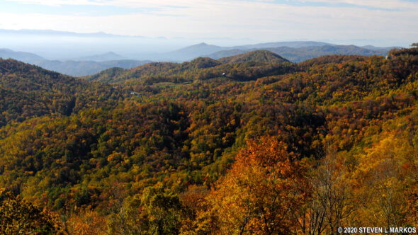 View from the Yadkin Valley Overlook on the Blue Ridge Parkway