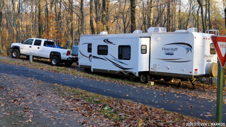 Site T35 at Peaks of Otter Campground on the Blue Ridge Parkway