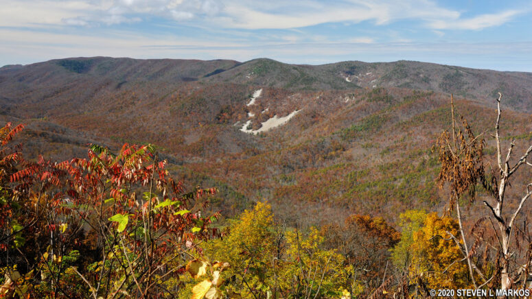 View from the Hickory Spring Parking Area on the Blue Ridge Parkway