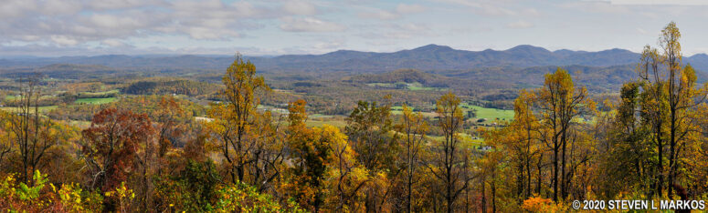 Panoramic view from the Afton Overlook on the Blue Ridge Parkway (click to enlarge)