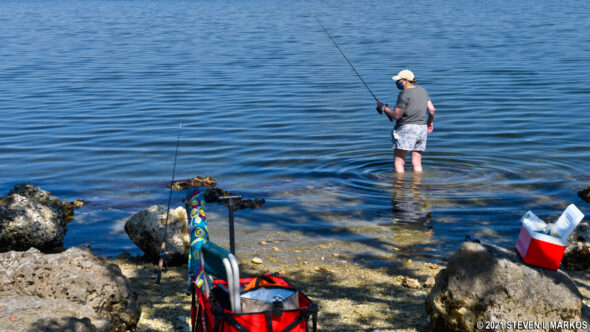 Fishing at Convoy Point in Biscayne National Park