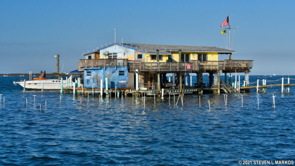 Miami Springs Power Boat Club at Stiltsville in Biscayne National Park