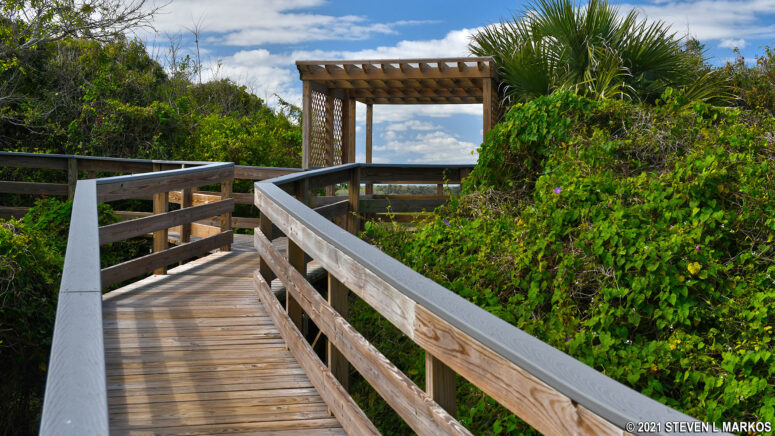First observation deck at the top of the Turtle Mound shell midden, Canaveral National Seashore
