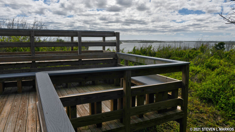 Southern observation deck on Turtle Mound in Canaveral National Seashore