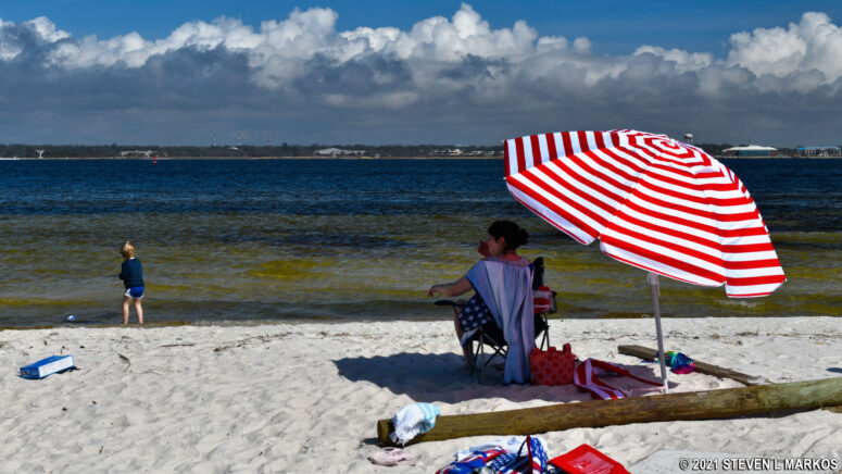 Pensacola Bay beach at the Battery Worth Picnic Area, Gulf Islands National Seashore