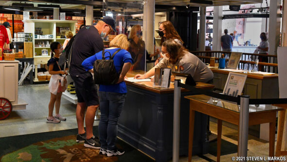 Boston National Historical Park information desk at Faneuil Hall