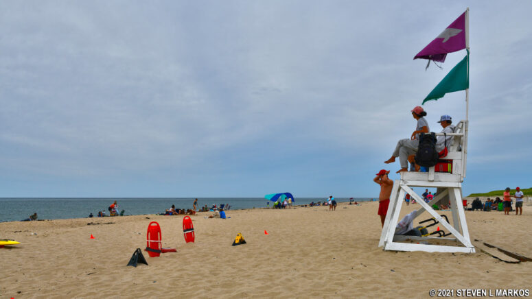 Lifeguards on duty at Cape Cod National Seashore's Race Point Beach