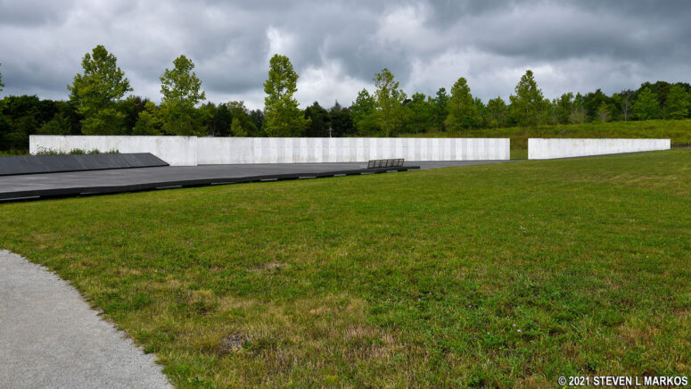 One end of the Western Overlook Trail at the Flight 93 Wall of Names