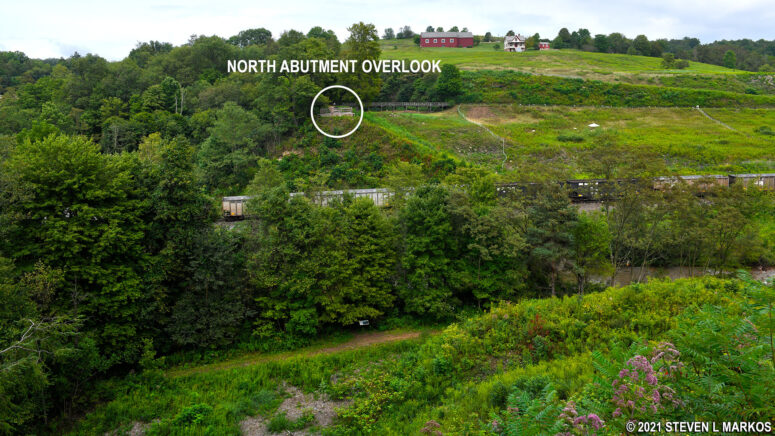 View of the north abutment from the south abutment of the former South Fork Dam, Johnstown Flood National Memorial